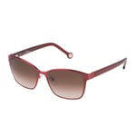 Carolina Herrera Rouge Métal Femmes Lunettes de Soleil Authentique