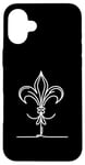 Coque pour iPhone 16 Plus Dessin artistique en une ligne Fleur de lys