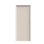 Bloc-porte Vague relief blanc H.204 x l.83 cm, poussant gauche