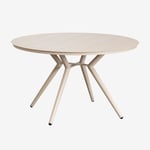 Table De Jardin Ronde En Aluminium Valérie Tapioca Beige Ø126 Cm