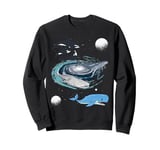 Galaxy Space Whale Shark Shark Fin Costume Adult Mens Womens Sweatshirt