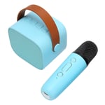 (Blue)Bluetooth Karaoke Machine For Adults And Kids Retro Speaker With Wireless