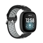 Strap-it Bracelet sport - compatible pour Fitbit Versa 3 (noir/gris)