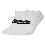 Nike Mixte Nk Nsw Everyday Essential Ns 3pr Chaussettes, white/(black), XL EU