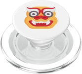 Barong Masque de lion mythologie balinaise Roi des esprits PopSockets PopGrip pour MagSafe