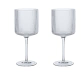 Ripple Red Wine Glasses Set Of 2 - Clear