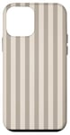 Coque pour iPhone 12 mini Joli motif rayé neutre beige clair lignes verticales