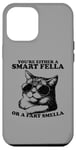 Coque pour iPhone 12 Pro Max Lunettes de soleil rétro Smart Fella Cat Graphic