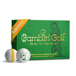 WIAONE Gamblin' Golf - Roll and Play Gambling Golf Game - Take Your Friends Bankroll - Tournament Performance Soft Response Golf Balls to Spruce Up Your Next Round - Pack of 12 Balls