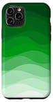 Coque pour iPhone 11 Pro Simple dégradé vert vague