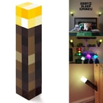 Minecraft Spel Fackla Lampa LED Nattljus Uppladdningsbar Heminredning Dekorationer Gåvor