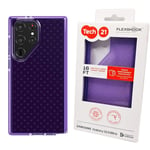 Tech21 Case For Samsung Galaxy S23 Ultra Evo Check Digi Purple Drop Protection