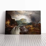 Big Box Art Canvas Print Wall Art Thomas Moran The Wilds of Lake Superior | Mounted & Stretched Framed Picture | Home Decor for Kitchen, Living Room, Bedroom, Hallway, Multi-Colour, 20x14 Inch