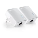 TP-LINK AV 600 Nano Powerline Adatper Starter Kit,kaksi laitetta, valk