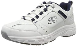 Skechers Men's Oak Canyon - Redwick Trainers, White Leather Synthetic Textile Navy Trim , 13 UK