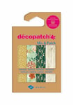 Décopatch DP035C - Une Pochette de 4 Feuilles Décopatch - Dimensions : 30 x 40 cm - Papiers imprimé, Vert nature - Mix & Patch - A partir de 5 ans, DIY, création, rénovation