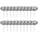 Lot de 20 Brosses Métalliques en Acier Inoxydable avec Tige de 3 mm - Outil Rotatif de Polissage Dremel