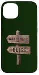 Coque pour iPhone 13 Jardinage, panneau de signalisation en bois Bliss Garden