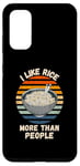 Coque pour Galaxy S20 Vintage J'aime le riz plus que les gens Rétro Rice Lover