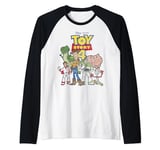 Disney Pixar Toy Story 4 New Group Shot Movie Logo Poster Manche Raglan