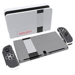 PlayVital Kit d'Autocollants Skin Decal pour Nintendo Switch OLED Console Sticker Vinyle Autocollant pour Switch OLED Console&Joycon & Dock & Poignée Grip-NES Classique