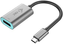 i-tec USB-C vers DisplayPort Metal Adaptateur 1x Display Port 4K 60Hz pour Windows MacOS ChromeOS Thunderbolt 3 Compatible