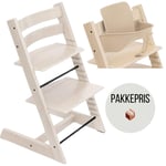 PAKKE, Stokke Tripp Trapp® chair Whitewash + Baby set²