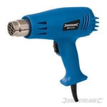 Silverline Heat Gun Hot Air Gun 1500W 500°C 2 Heat Settings New 947560