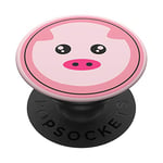 Pig Piggy Piglet Face Cute Cell Phone Secure Pop Grip PopSockets Grip and Stand for Phones and Tablets