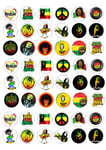 48 MINI REGGAE AND SOUL CUPCAKE TOPPER WAFER RICE EDIBLE FAIRY CAKE  TOPPERS