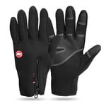 Gants Chauds Pour HommesGants Et Mitaines En Cuir D'hiver Gants à écran Tactile De Conduite Gants D'hiver Sport Course à Pied Randonnée Ski Alpinisme Gants De CyclismeVêtements De Camping (Size:Xl; Color:Black1)