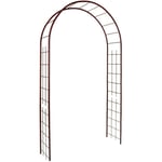 Lmoulin - louis moulin Arche tube ROND20 treillage fer vieilli - 130x40x250 cm - Acier époxy