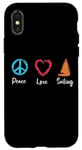 Coque pour iPhone X/XS Peace Love Sailing Captain Boat Sport