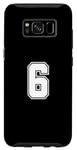 Coque pour Galaxy S8 Numéro 6 à l'arrière – Maillot d'anniversaire de l'équipe de sport numéroté