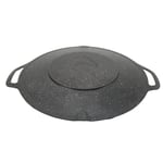 (30cm)Korean Grill Pan With Non Stick 6 Layer Coating Round BBQ Griddle SLS