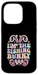 Coque pour iPhone 14 Pro Thème de Pâques I'm the Fishing Bunny