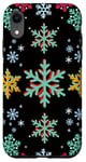 iPhone XR snowflakes red black winter Christmas Case