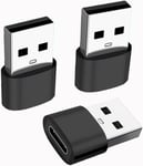 3 Unités Adaptateur USB C vers USB A, Adaptateur USB C Femelle vers USB Mâle A, Compatible avec Iphone IWatch Mac Samsung et Autres Appareils usbc to USB.[G1899]