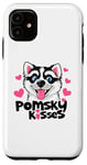 Coque pour iPhone 11 Funny Pomsky Lover Kisses Puppy Dog Mom Pomskies