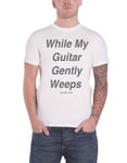 The Beatles T Shirt My Guitar Gently Weeps text Official Mens White