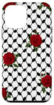 Coque pour iPhone 12 mini Motif Keffiyeh palestinien esthétique Kufiya Rose