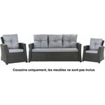 Coussins pour mobilier de jardin extérieur, Coussins pour canapé, coussins pour banc, coussins de balançoire, Coussins de chaise, Gris