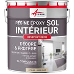 Peinture Sol - Résine Epoxy : Peinture pour Sol salon, cuisine, salle de bains - Effet Miroir - revepoxy deco - 2.5 kg (jusqu'à 12.5 m² en 2 couches)