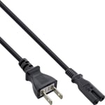 Kabel - tv - video - ljudkontakt Inline 16654T Strömkabel, Kinakontakt till Euro 8 C7-kontakt, Svart, 1,8 m