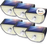 OOTDAY Lampes Solaires Pour Extérieur Jardin, Spot Solaire Extérieur 200 LED avec 3 modes d'éclairage, Applique Solaire Extérieur pour Jardin Terrasse Cour Clôture, 6 pièces