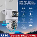 8MP 4K PTZ IP Camera WIFI Wireless Dual-Lens CCTV Home Security PTZ IR Cam ICsee