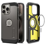 Spigen Tough Armor MagFit Case for iPhone 15 Pro Max, Compatible with MagSafe Accessories - Gunmetal