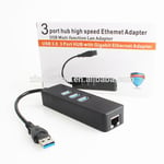 Hub USB 3.0/3.1 3 ports LAN / RJ45 Ethernet 1Gb, Modele: USB 3.0