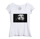 T-Shirt Femme Col Echancré Joy Division Ian Curtis Portrait Punk Rock Photo Vintage