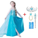 2024 New Elsa Dress Girls Halloween Cosplay Costume Princess Dresses for Kids Ch